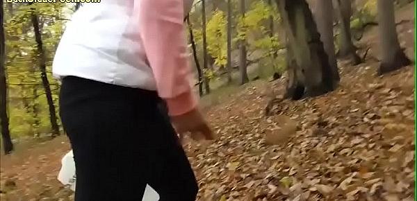  Cutest Teen Blonde Ever Public POV In Forest